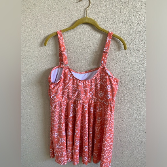 Bloomchic Orange/White Two Piece Swim Dress (US 14-16) NWT🌴 - Picture 3 of 10